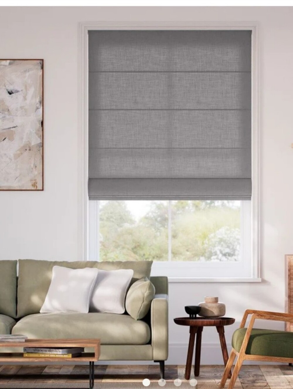 Causal Pleated Blackout Roman Shades 39-7/8" x 32-1/4" Woodland Beige Set Of 2